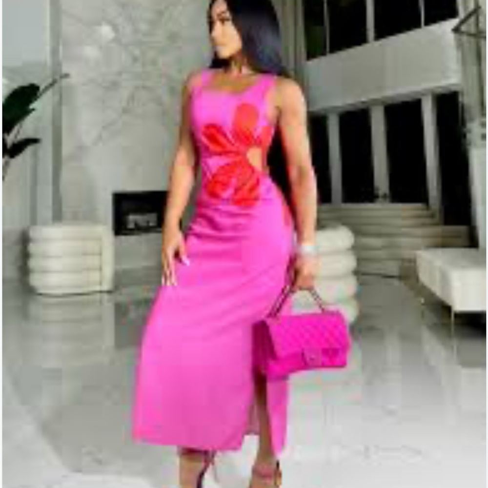 Chic Fuchsia Dress by ChicMe. Size XL - Picture 3 of 12